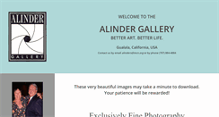 Desktop Screenshot of alindergallery.com